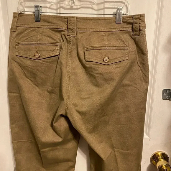 Eddie Bauer Boot Cut Flared Leg Pants Mid Rise Women Size 10 Pockets Brown - Picture 8 of 9